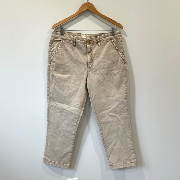 Chino by Anthropologie Slim Beige Washed Relaxed Chino Pants - Picture 5 of 12